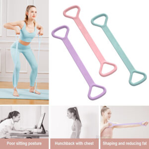 Yoga Fitness Resistance Band, Arm Back Training Elastic Ropes – Pure Barre Workout Chest Arm And Shoulder Stretch Bands Exercise Equipment For Physical Therapy,Yoga,Pilates,Stretching