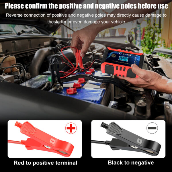 Car Intelligent Battery Charger Pulse Repair Trickle Charger 12V 6A - Image 4