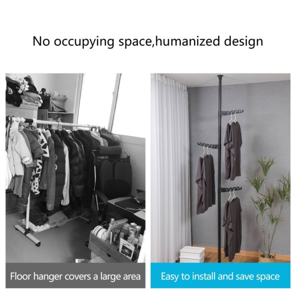 Adjustable Drying Rack Corner Drying Rack Floor Standing Tension Rack - Image 8