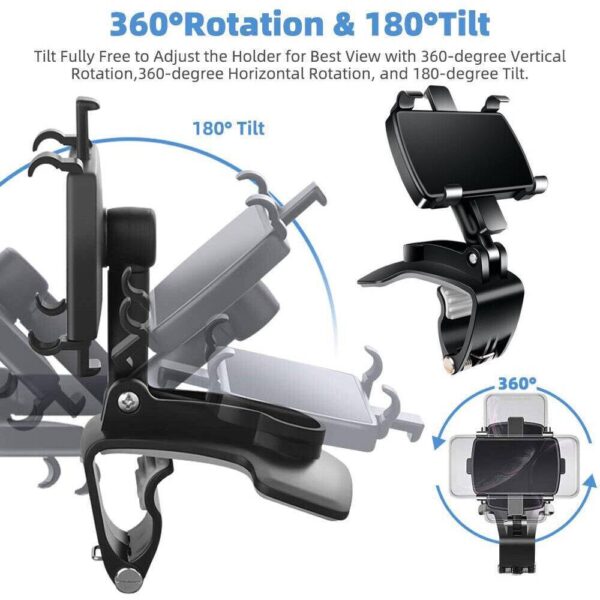 Mobile Phone Holder Car Dashboard Universal Car Cell Phone Smartphone Holder 360 - Image 7