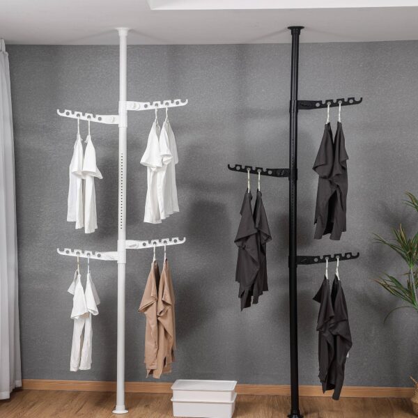 Adjustable Drying Rack Corner Drying Rack Floor Standing Tension Rack - Image 3