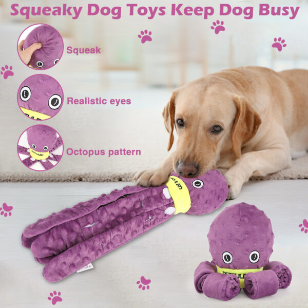 Dog Snuffle Toy Dog Plush Octopus Toys, Dog Puzzle Games Interactive Puppy Toys Chew Toys Slow Feeding Games - Image 5