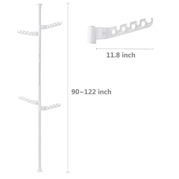 Adjustable Drying Rack Corner Drying Rack Floor Standing Tension Rack - Image 6