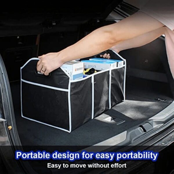 Car Multi-Pocket Trunk Organizer Large Capacity Folding Storage Bag Trunk Stowing And Tidying Trunk Organizer Car Accessories - Image 9