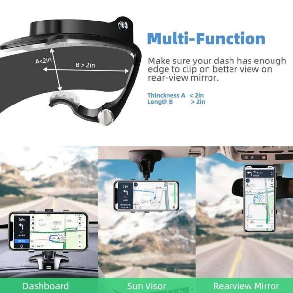 Mobile Phone Holder Car Dashboard Universal Car Cell Phone Smartphone Holder 360 - Image 3