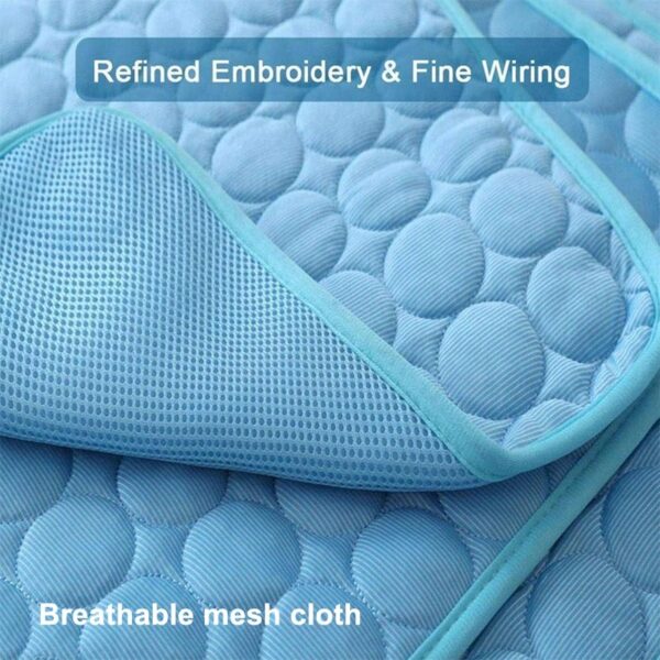 Dog Cooling Mat Cooling Pad For Pets Chilly Pad For Kennels, Crates, Cars, Indoor & Outdoor Ice Silk Mat Cooling Blanket Cushion Non-Toxic Breathable Sleep Bed Beach - Image 9