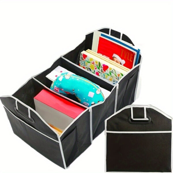 Car Multi-Pocket Trunk Organizer Large Capacity Folding Storage Bag Trunk Stowing And Tidying Trunk Organizer Car Accessories - Image 4