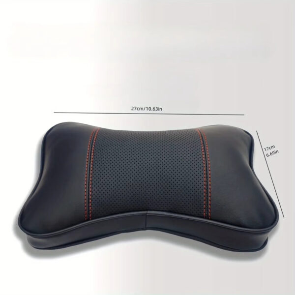 Breathable Leather Car Headrest - Comfortable Neck Support Pad With Adjustable Elasticity, Automotive Interior Accessories - Image 3