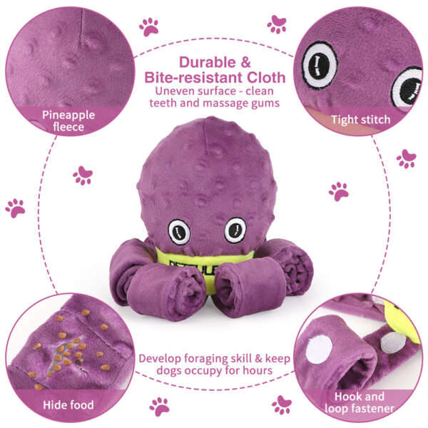 Dog Snuffle Toy Dog Plush Octopus Toys, Dog Puzzle Games Interactive Puppy Toys Chew Toys Slow Feeding Games - Image 8