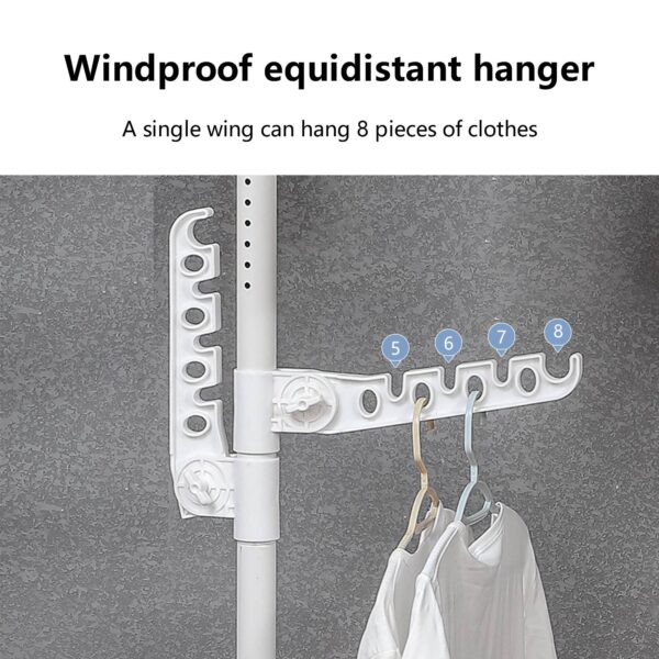 Adjustable Drying Rack Corner Drying Rack Floor Standing Tension Rack - Image 7