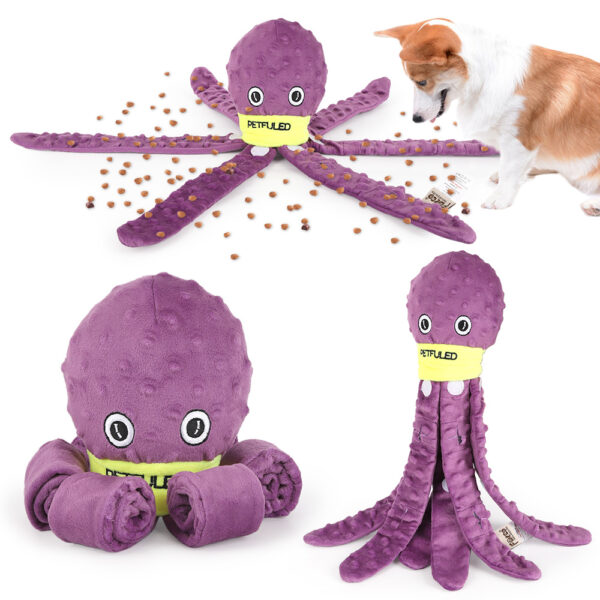 Dog Snuffle Toy Dog Plush Octopus Toys, Dog Puzzle Games Interactive Puppy Toys Chew Toys Slow Feeding Games - Image 7
