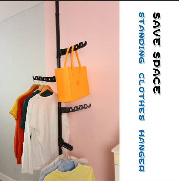 Adjustable Drying Rack Corner Drying Rack Floor Standing Tension Rack - Image 4