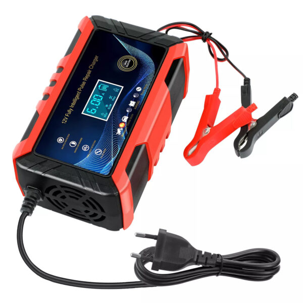 Car Intelligent Battery Charger Pulse Repair Trickle Charger 12V 6A - Image 9