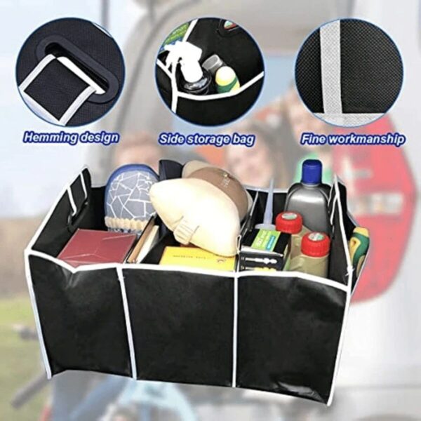 Car Multi-Pocket Trunk Organizer Large Capacity Folding Storage Bag Trunk Stowing And Tidying Trunk Organizer Car Accessories - Image 3