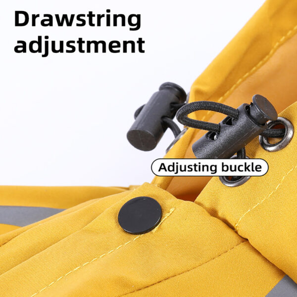 Dog Raincoat With Reflective, Waterproof Dog Rain Jacket With Hood, Leash Hole, Reflective Strap For Small Medium Dogs, Lightweight Puppy Clothes - Image 8