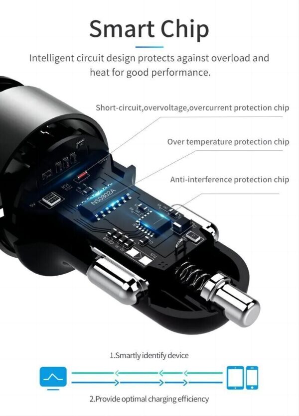 Zigarettenanzunder 2 USB Ladegerat Auto PKW KFZ LKW Adapter Handy Ladestecker DE - Image 3